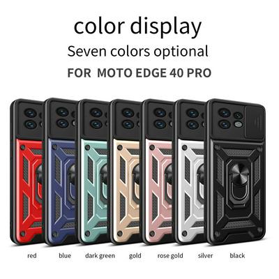 For Motorola G53 Sergeant Shockproof Drop-proof PC+TPU Phone Protective Case with Metal Ring Kickstand and Metal Patch 