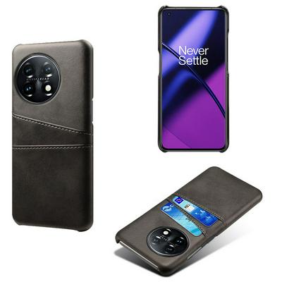 For OnePlus 11 Extra Thinness Premium Cowhide Leather Vintage Shockproof Hard PC Back Cover Case