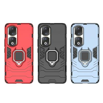 Honor 90 Pro 5G Black Panther 2 in 1 Detachable Magnetic Attraction Shockproof with Stand Hard PC + Soft TPU Back Cover Case