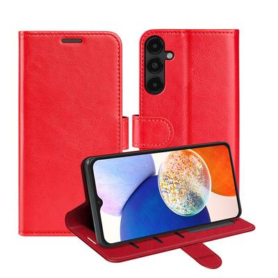 For Samsung Galaxy M14 R64 Pattern Single Folded Edge Folio Flip Leather Wallet Phone Case