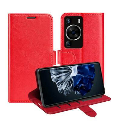 For Huawei P60 R64 Pattern Single Folded Edge Folio Flip Leather Wallet Phone Case