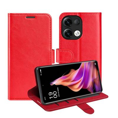 For OPPO Reno 9/9 Pro R64 Pattern Single Folded Edge Folio Flip Leather Wallet Phone Case