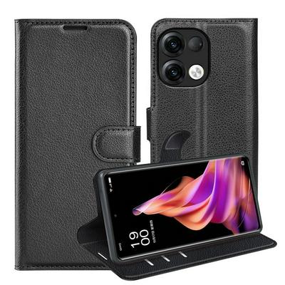 For OPPO Reno 9/9 Pro Pattern Single Folded Edge Folio Flip Leather Wallet Phone Case