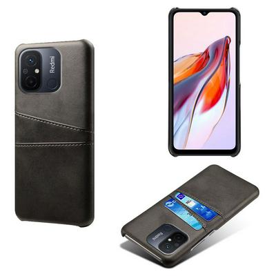 For Xiaomi Redmi 12C Extra Thinness Premium Cowhide Leather Vintage Shockproof Hard PC Back Cover Case