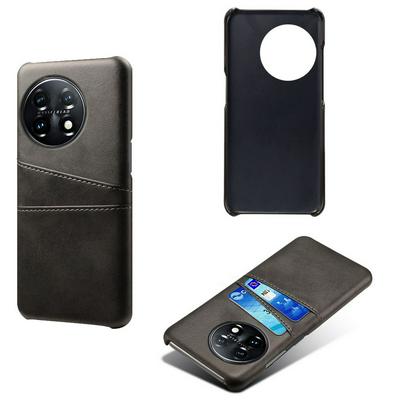 For OnePlus 11 Extra Thinness Premium Cowhide Leather Vintage Shockproof Hard PC Back Cover Case