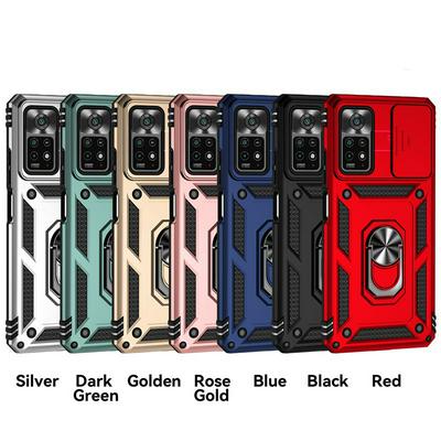 For Xiaomi Redmi Note 12 Pro 4G Sergeant Shockproof Drop-proof PC+TPU Phone Protective Case with Metal Ring Kickstand and Metal Patch