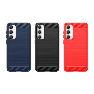For Samsung Galaxy S23 FE Carbon Fiber Drawing Series Scratch Resistant Shock Absorption Soft TPU Back Cover Case