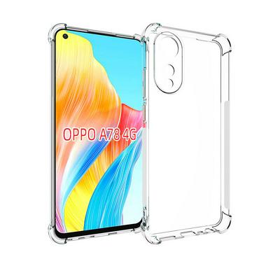 OPPO A78 4G Anti-Fingerprint Non-Slip Waterproof Four Corners Shockproof Transparent Soft TPU Back Cover Protective Case