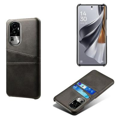 For OPPO Reno 10 Extra Thinness Premium Cowhide Leather Vintage Shockproof Hard PC Back Cover Case