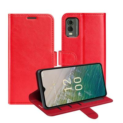 For Nokia C32 4G R64 Pattern Single Folded Edge Folio Flip Leather Wallet Phone Case