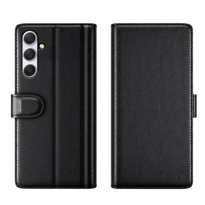  for Samsung Galaxy M54 Side Flip Wallet Style Genuine Leather + Soft TPU Card Slots with Stand and Magnetic Buckle Case