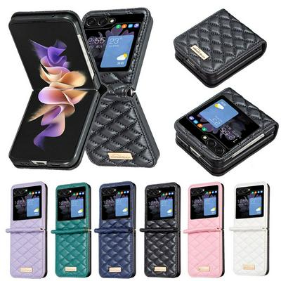 For Samsung Galaxy Z Flip 5 Small Fragrant Wind Clamshell Type PU Leather Phone Case