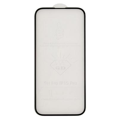 0.26mm 9H Hardness 6D Cold carving Curved Surface Full Screen Coverage Tempered Glass Screen Protector Film for Apple iPhone 15 Pro