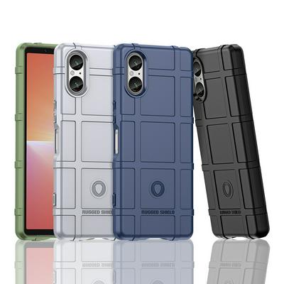 For Sony Xperia 5 V Shield Protective Series Military-grade Anti-fall Shockproof Soft TPU Back Cover Case