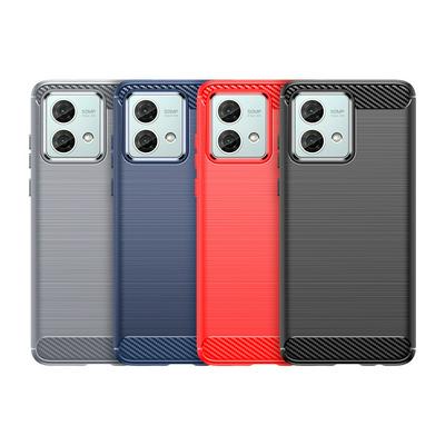 For Motorola G84 Carbon Fiber Drawing Series Scratch Resistant Shock Absorption Soft TPU Back Cover Case