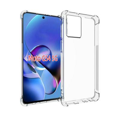Motorola G54 Anti-Fingerprint Non-Slip Waterproof Four Corners Shockproof Transparent Soft TPU Back Cover Protective Case