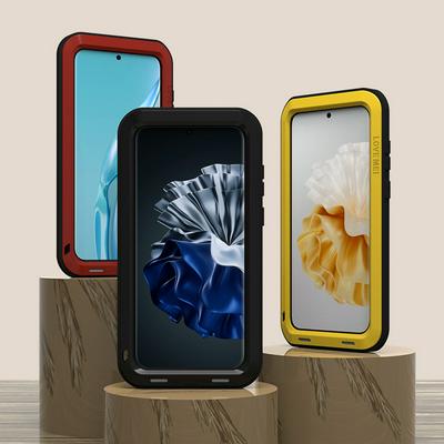 For Love mei Huawei P60 Phone Case Metal Armor Shockproof Silica gel Phone Cover Case