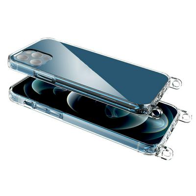 For iPhone 14 Plus Phone Case Lanyard Transparent TPU Phone Cover Case
