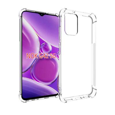 Nokia G42 Anti-Fingerprint Non-Slip Waterproof Four Corners Shockproof Transparent Soft TPU Back Cover Protective Case