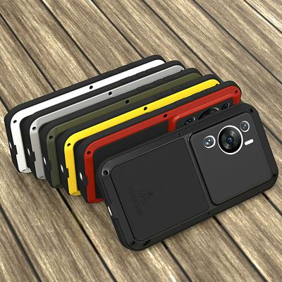 For Love mei Huawei P60 Pro Phone Case Metal Armor Shockproof Silica gel Phone Cover Case