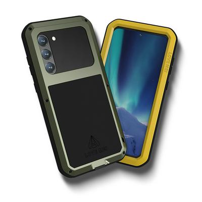 For Love mei Samsung Galaxy S23 Plus Metal Armor Case Shockproof Silica gel Phone Cover Case