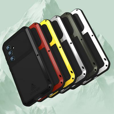 For Love mei Samsung Galaxy S23 Fe Metal Armor Case Shockproof Silica gel Phone Cover Case