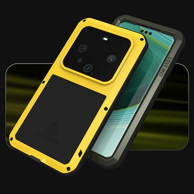 For Love mei Huawei Mate 60 Pro Phone Case Metal Armor Shockproof Silica gel Phone Cover Case