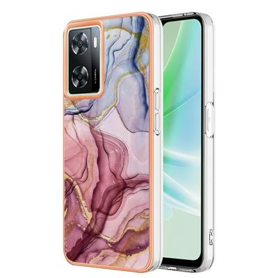 For OnePlus Nord N300 IMD Marble Pattern Electroplated Phone Case IMD 2.0mm TPU Skin Anti-Scratch Cover
