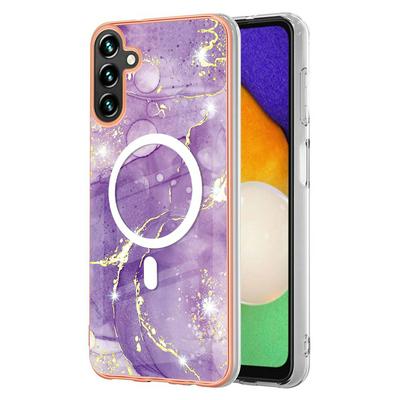 YB IMD Series for Samsung Galaxy A54 Magnetic Electroplated IMD Phone Case 2.0mm TPU Back Cover 
