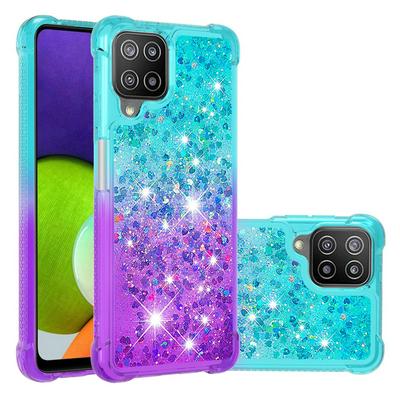For Samsung Galaxy A22 4G YB Quicksand Series Liquid Case Gradient Quicksand Soft TPU Protective Shockproof Luxury Cover