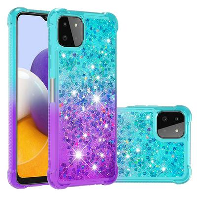 For Samsung Galaxy A22 5G YB Quicksand Series Liquid Case Gradient Quicksand Soft TPU Protective Shockproof Luxury Cover