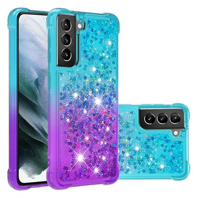 For Samsung Galaxy S21 Plus 5G YB Quicksand Series Liquid Case Gradient Quicksand Soft TPU Protective Shockproof Luxury Cover