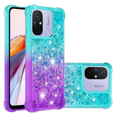 For Xiaomi Redmi 12C YB Quicksand Series Liquid Case Gradient Quicksand Soft TPU Protective Shockproof Luxury Cover