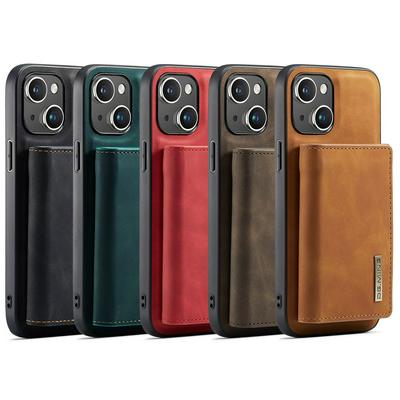 DG.MING M1 Series Drop-proof Kickstand Design Cover with Detachable Magnetic Wallet for iPhone 15