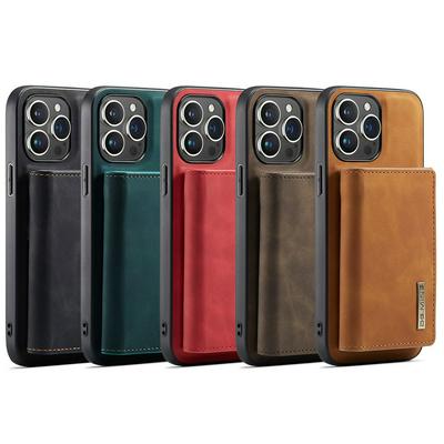 DG.MING M1 Series Drop-proof Kickstand Design Cover with Detachable Magnetic Wallet for iPhone 15 Pro Max