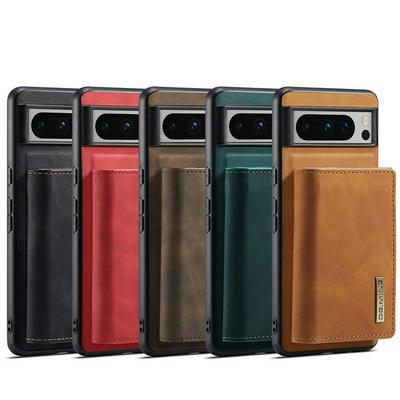 DG.MING M1 Series Drop-proof Kickstand Design Cover with Detachable Magnetic Wallet for Google Pixel 8 Pro