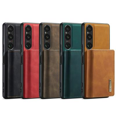 DG.MING M1 Series Drop-proof Kickstand Design Cover with Detachable Magnetic Wallet for Sony Xperia 1 V