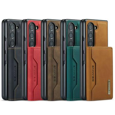 DG.MING M2 Series Detachable 2-in-1 Wallet Kickstand Design Leather Coated Hybrid Case for Samsung Galaxy Z Fold5
