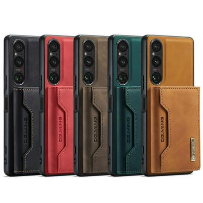DG.MING M2 Series Detachable 2-in-1 Wallet Kickstand Design Leather Coated Hybrid Case for Sony Xperia 1 V