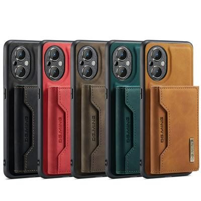 DG.MING M2 Series Detachable 2-in-1 Wallet Kickstand Design Leather Coated Hybrid Case for OnePlus Nord N20 5G