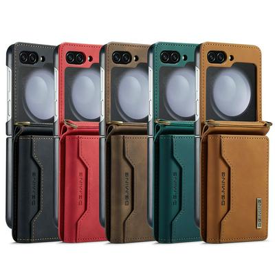 DG.MING M2 Series Detachable 2-in-1 Wallet Kickstand Design Leather Coated Hybrid Case for Samsung Galaxy Z Flip5