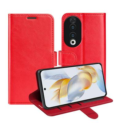 For Honor 90 R64 Pattern Single Folded Edge Folio Flip Leather Wallet Phone Case