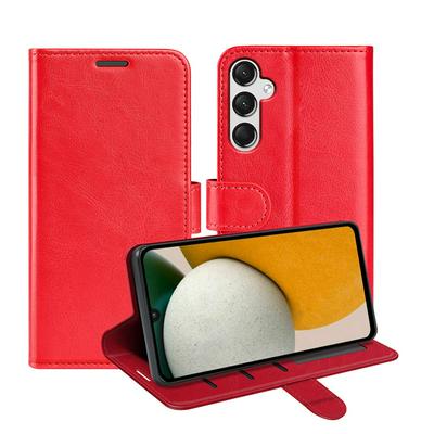 For Samsung Galaxy A15 R64 Pattern Single Folded Edge Folio Flip Leather Wallet Phone Case