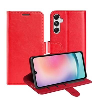 For Samsung Galaxy A25 R64 Pattern Single Folded Edge Folio Flip Leather Wallet Phone Case