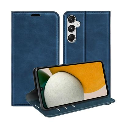 For Samsung Galaxy A15 Skin Feel Magnetic Attraction Flip Leather Wallet Case with Card Slot and Stand