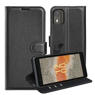 For Nokia C02 Pattern Single Folded Edge Folio Flip Leather Wallet Phone Case