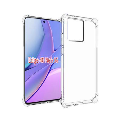 Motorola Edge 40 Neo Anti-Fingerprint Non-Slip Waterproof Four Corners Shockproof Transparent Soft TPU Back Cover Protective Case