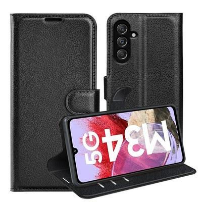 For Samsung Galaxy M34 5G Pattern Single Folded Edge Folio Flip Leather Wallet Phone Case