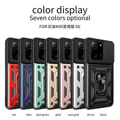 For Xiaomi 13T/13T Pro Sergeant Shockproof Drop-proof PC+TPU Phone Protective Case with Metal Ring Kickstand and Metal Patch 