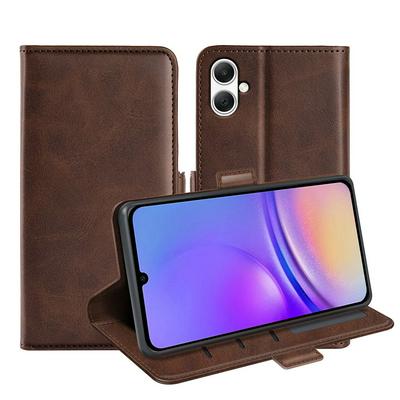 For Samsung Galaxy A05 Double Buckle Wallet Style Folio Flip Leather Case with Stand and Card Slots Function
